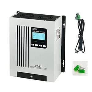 solafans 48v 120a mppt solar power charge controller 12v 24v dc150v pv 6600w dead battery reactivation support lead acid, sealed, gel, agm, lithium battery with lcd display charging status