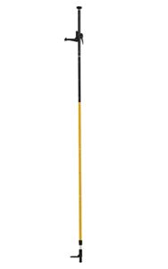 laser level pole, telescoping support pole 12ft/3.7m with tripod and mount for lasers level of rotary and line lasers (met-sp3 pole without tripod)