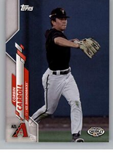 2020 topps pro debut #pd-141 corbin carroll rc rookie azl diamondbacks baseball trading card