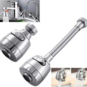 Furiencindy 2 faucet sprayer attachment, rotatable 360° faucet, with removable hose adapter attachment,splash-proof extension faucet, booster shower and water saving device, with two adjustment modes.