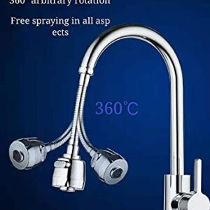 Furiencindy 2 faucet sprayer attachment, rotatable 360° faucet, with removable hose adapter attachment,splash-proof extension faucet, booster shower and water saving device, with two adjustment modes.