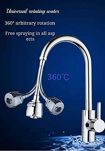 Furiencindy 2 faucet sprayer attachment, rotatable 360° faucet, with removable hose adapter attachment,splash-proof extension faucet, booster shower and water saving device, with two adjustment modes.