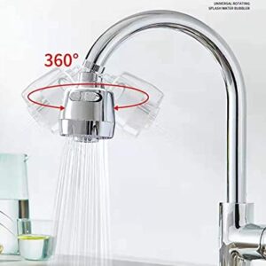 Furiencindy 2 faucet sprayer attachment, rotatable 360° faucet, with removable hose adapter attachment,splash-proof extension faucet, booster shower and water saving device, with two adjustment modes.