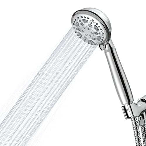 Shower Head, High Pressure 6-Setting Handheld Shower Head, Astomi Chrome Showerhead with 71 Inches Stainless Steel Hose and Adjustable Bracket