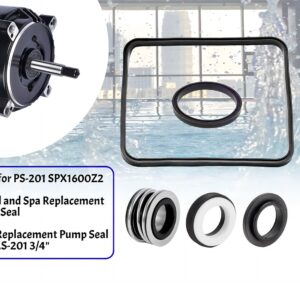 HCLLPS Super Pump Seal Replacement for Hayward Go Kit 3. All 3 Gaskets & Shaft Seal. Fits All SP1600, SP2600 in Regular, X, VSP Models. SPX1600TRA SP1600Z2 PS-201 SPX1600R SPX1600S SPX1600T Pool