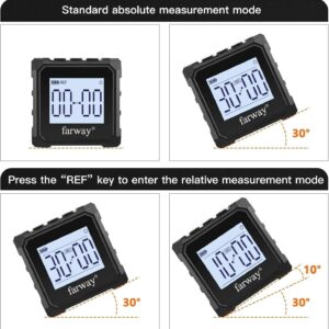 Digital Angle Finder with Laser - Magnetic Digital Angle Gauge Protractor,Cube Inclinometer with LCD Display for Accurate Measuring