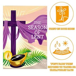 Garden Flag Holy Week. The Time Of Lent. 12×18 Inch Double Sided Design Decorative Yard Banner Garden Flag Holiday Flag for Party Home Outdoor Decoration