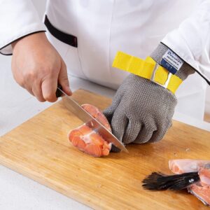 Dowellife Level 9 Cut Resistant Glove Food Grade, Stainless Steel Mesh Metal Glove Knife Cutting Glove for Butcher Meat Cutting Oyster Shucking Kitchen Mandoline Chef Slicing Fish Fillet (Medium)