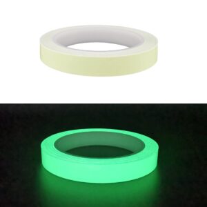 mojotory glow in the dark tape, 33 feet x 0.5 inch, waterproof glow tape glow in the dark, luminous tape, fluorescent tape, glow in dark duct tape, glow tape for stage stair outdoor