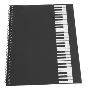 notebook practical for writing music score(black piano pattern)