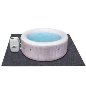 Meitola Hot Tubs Mat, Backing Prevents Liquid Penetration – Protects Floor, Contains Liquids, Anti-Slip Backing, Home Equipment mat，Protect The hot tubs from wear, Washable (90”×102”)