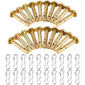 20 sets of shear pins & cotter pins for snowblower - 738-04124 and 714-04040 replacement shear pin kits compatible with mtd craftsman cub cadet troy bilt snowblowers