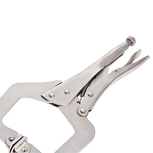 ALL-CARB 5Pcs Locking C-Clamp 11 Inch Welding Vise Grip Locking Pliers Swivel Pad for Home Farm and Automotive