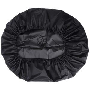 doitool outdoor fire pit cover round for fire pit 24 inch, heavy duty oxford cloth anti full coverage patio fire pit cover, fireplace cover with drawstring closure