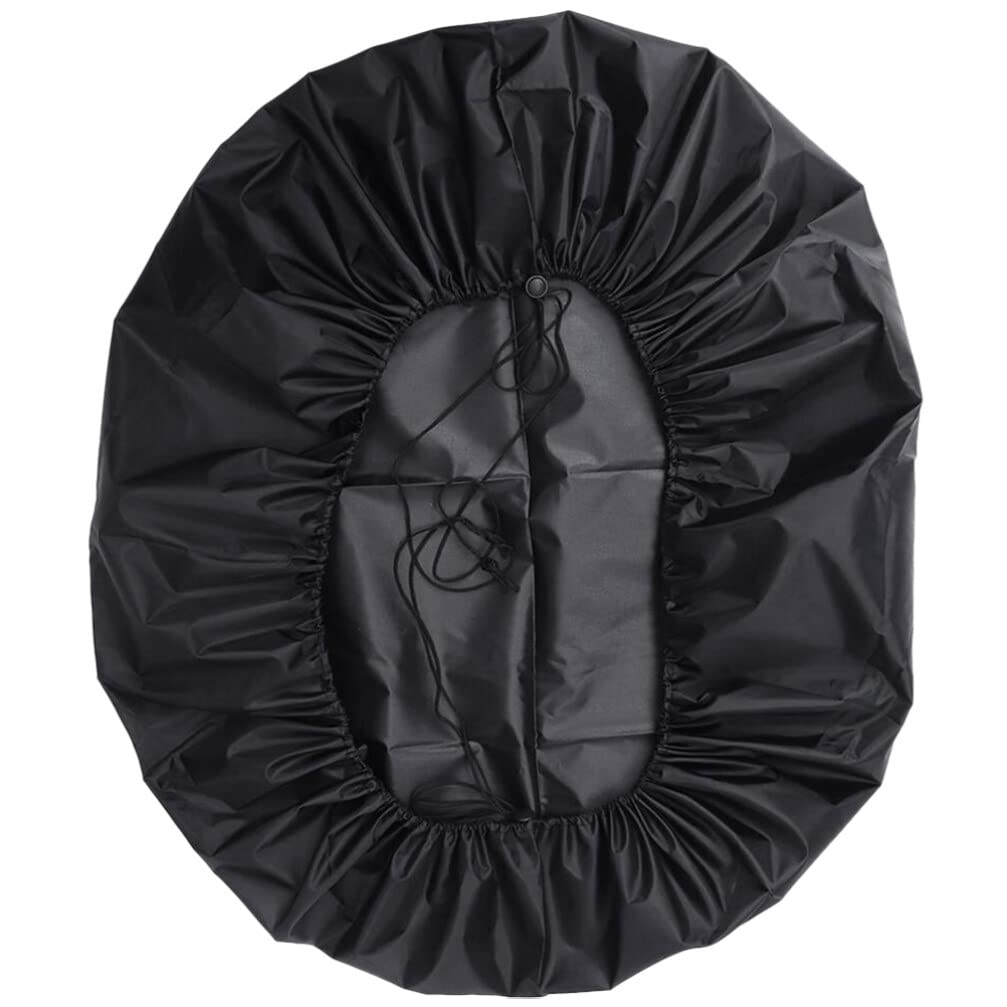 DOITOOL Outdoor Fire Pit Cover Round for Fire Pit 24 Inch, Heavy Duty Oxford Cloth Anti Full Coverage Patio Fire Pit Cover, Fireplace Cover with Drawstring Closure