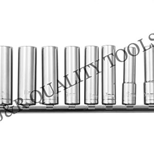 VCT 18PC 1/4" Dr Drive SAE Standard & MM Metric Deep Deepwell Hand Socket Set (6-Point)