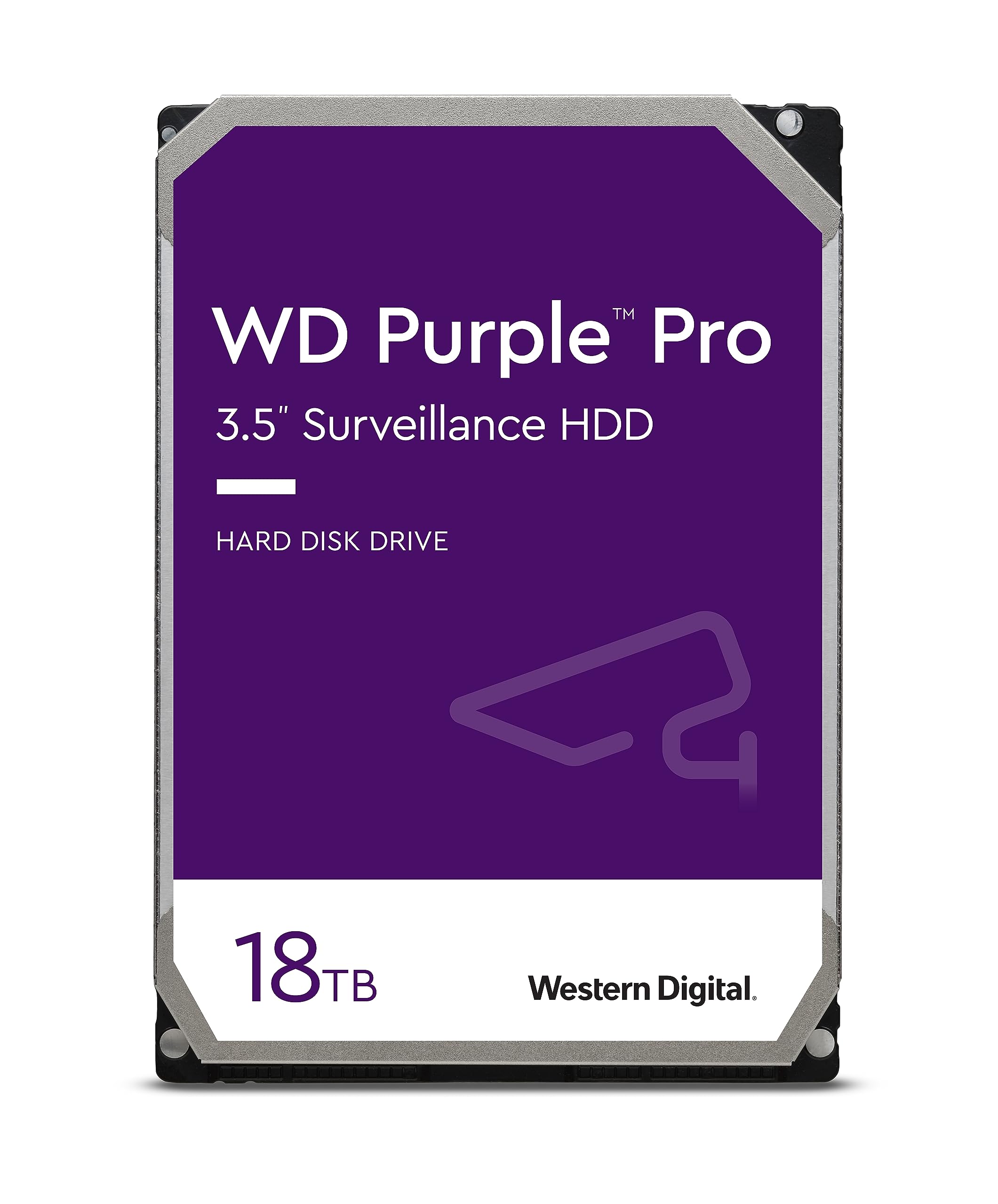 Western Digital 18TB WD Purple Pro Surveillance Internal Hard Drive HDD - SATA 6 Gb/s, 512 MB Cache, 3.5" - WD181PURP