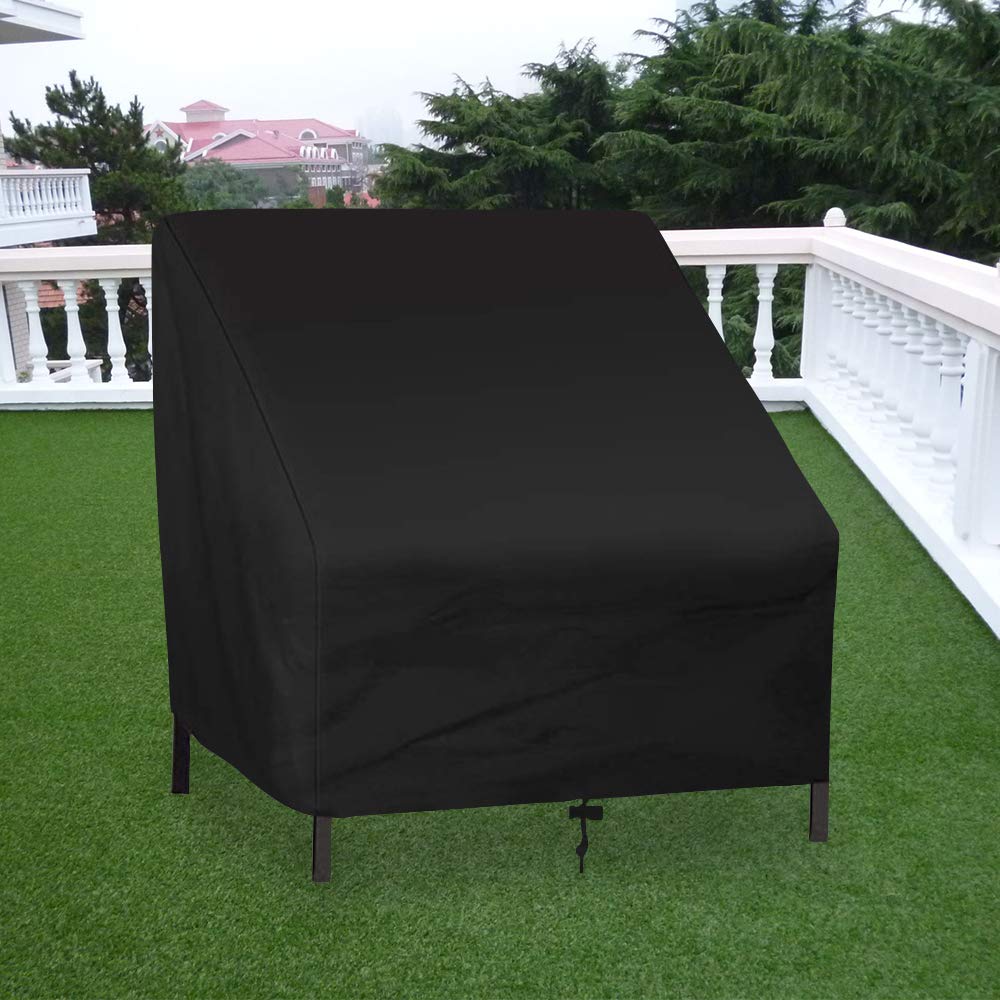 Uranshin Waterproof Outdoor Chair Covers, Outdoor Patio Furniture Covers Rocking Chair 210D, Lounge Deep Chair Covers Outdoor Stack Chairs for All Weather Protection, 37.8" W x 30.7" D x 28.74" H