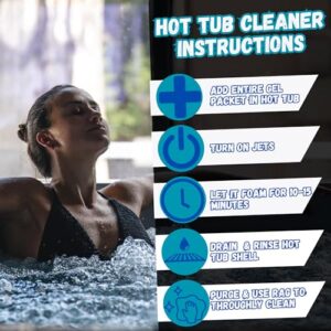 Ahh-Some - Hot Tub Cleaner Sachet | Clean Pipes & Jets Gunk Build Up | Clear & Soften Water for Hot Tub, Jetted Tub, Swim Spa | Top Clarifier Up to 450 Gallons of Water (One Time Use Only)