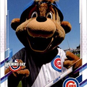 2021 Topps Opening Day Baseball Mascots #M-1 Clark Chicago Cubs Official MLB Trading Card (Raw Near Mint or Better Condition straight from Pack and Box)