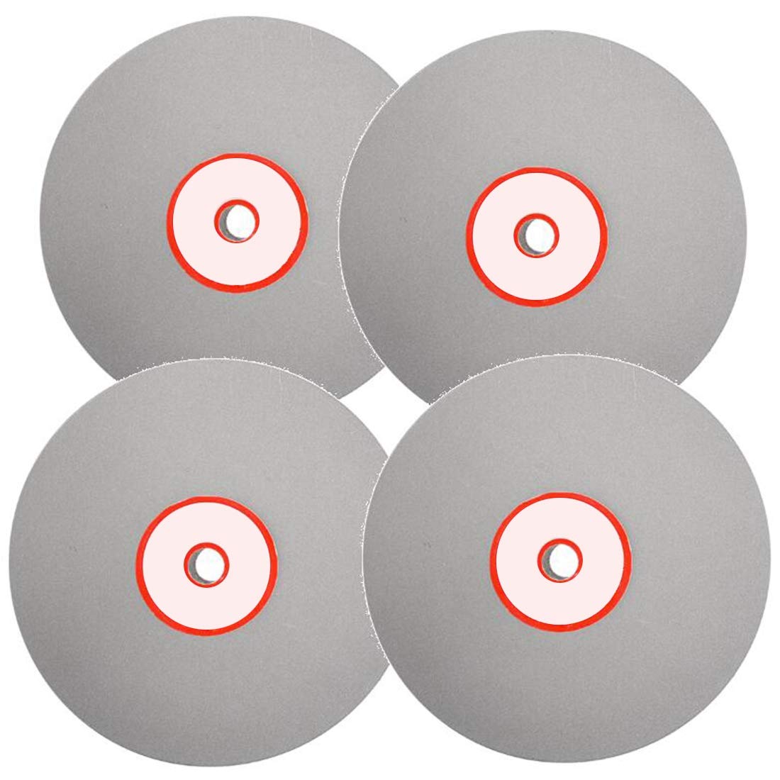 Bopfimer 4Pcs Diamond Polishing Disc 600 800 1200 3000 Grit 6Inch Flat Lap Grinding Wheel Lapping Grinding Disc Tool