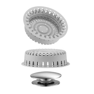 aojuxix drain hair catcher, upgraded protector with silicone & stainless metal designed for pop-up and regular, effective without slowing drainage