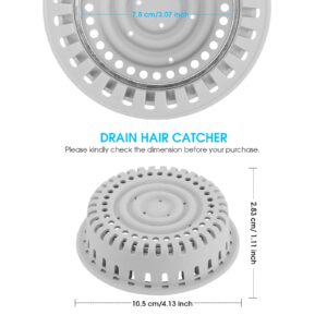 Aojuxix Drain Hair Catcher, Upgraded Protector with Silicone & Stainless Metal Designed for Pop-Up and Regular, Effective Without Slowing Drainage