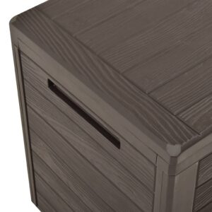 NusGear Garden Storage Box Brown 45.7"x17.3"x21.7" for Patio Furniture Cushions, Pool Toys, and Garden Tools