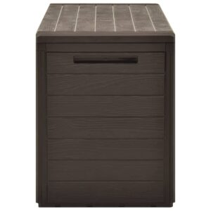 NusGear Garden Storage Box Brown 45.7"x17.3"x21.7" for Patio Furniture Cushions, Pool Toys, and Garden Tools