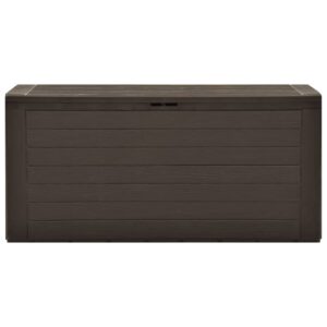 NusGear Garden Storage Box Brown 45.7"x17.3"x21.7" for Patio Furniture Cushions, Pool Toys, and Garden Tools