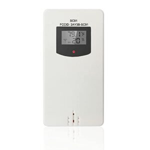 smartro wireless remote sensor indoor outdoor thermometer replacement for sc91/sc62