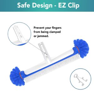 Cheerclean Pool Brush, Hemispherical Bristles, Pool Cleaning Brush Head, Pool Wall Brush with Aluminum Handle Pool Brushes for Cleaning Pool Walls