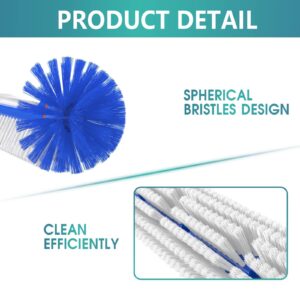 Cheerclean Pool Brush, Hemispherical Bristles, Pool Cleaning Brush Head, Pool Wall Brush with Aluminum Handle Pool Brushes for Cleaning Pool Walls