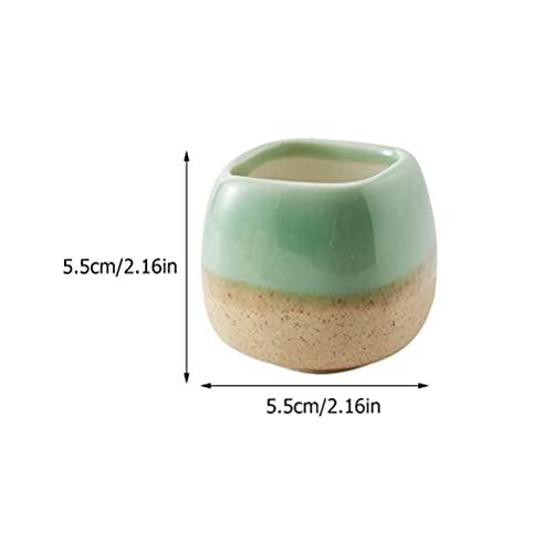 Happyyami 6Pcs Thumb Ceramic Planter Ceramic owl Pot Mini Succulent Pot Floral Ceramic vase Lovely Flower Pots air Plants Vases Plant Pot Mini vase Desktop Decorations Ceramics Brush Holder