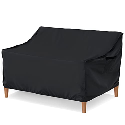 Tempera 3-Seat Deep Patio Sofa Cover, Heavy Duty Outside Sofa Covers with Air Vents and Handles for Winter, Windproof, Anti-Fading, Space Grey