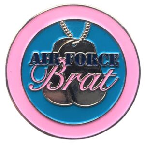 united states air force brat usaf been there done that pink challenge coin