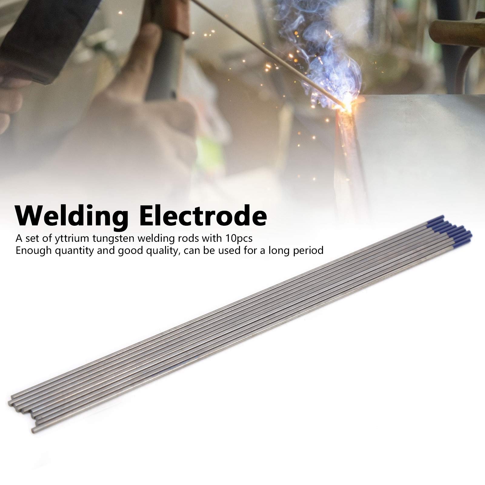 Welding Electrode, 1.6mm Rod Yttrium Tungsten Electrode WY20 Blue for Welding Thin Steel Blue