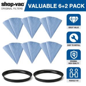 Shop-Vac 90107 Paper Disc Filter Reusable for Most Shop-Vac Wet/Dry Vacuum Cleaners 5 Gallon and Above, Replacement Parts #9010700, 9013700, 6 Pack