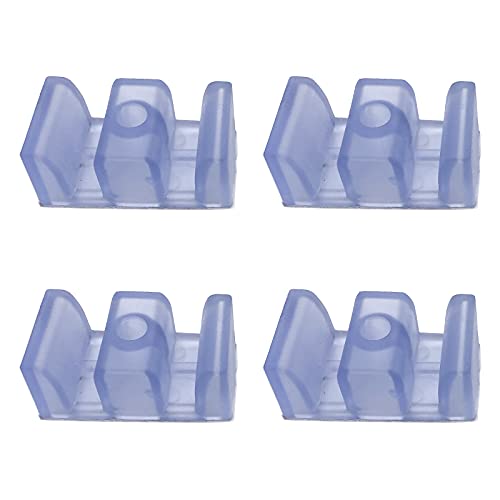 49mm Anti-Collision Block for Shower Room Glass Sliding Door Shower Door Bottom Guide Assembly Clear (4Pcs)