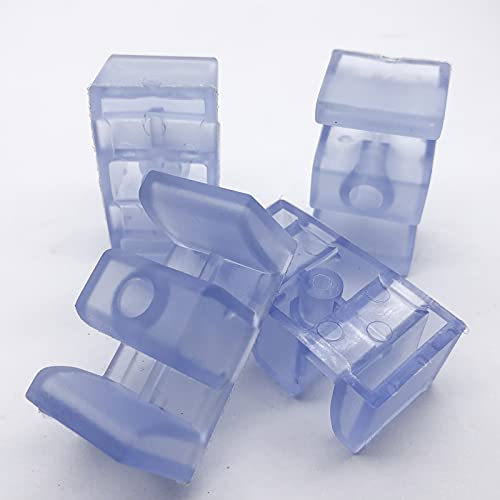 49mm Anti-Collision Block for Shower Room Glass Sliding Door Shower Door Bottom Guide Assembly Clear (4Pcs)