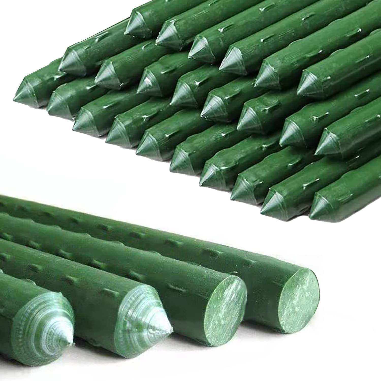 Kogrew 7Feet 25Pcs Plant Stakes Garden Tomato Sticks Supports for Potted Cucumber Strawberry Bean