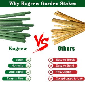 Kogrew 7Feet 25Pcs Plant Stakes Garden Tomato Sticks Supports for Potted Cucumber Strawberry Bean