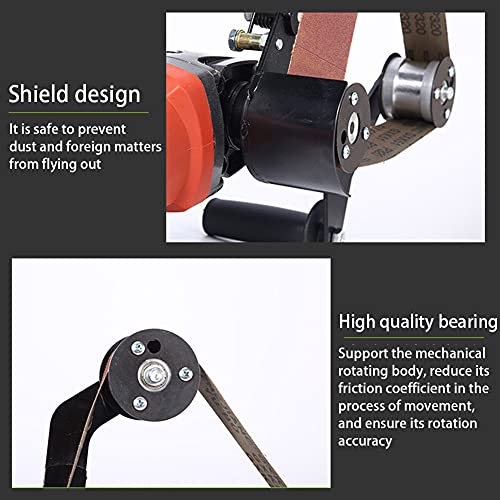 Belt Sander Attachment,Adapter Angle Grinder Bearing Sanding Support Tool Pipe Tube Bracket Accessories Cast Iron ABS Polishing Professional Accessories (5/8”-11 UNC)