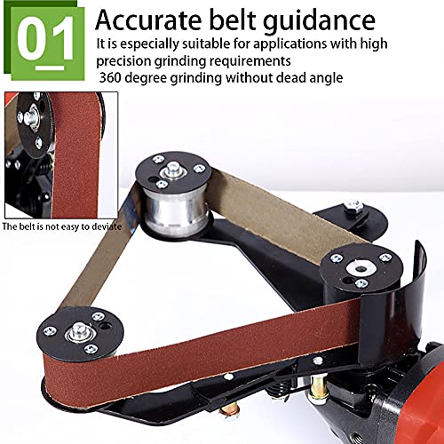 Belt Sander Attachment,Adapter Angle Grinder Bearing Sanding Support Tool Pipe Tube Bracket Accessories Cast Iron ABS Polishing Professional Accessories (5/8”-11 UNC)