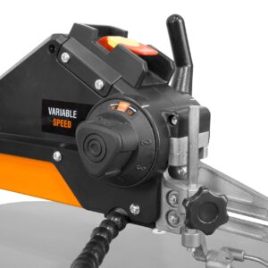 WEN LL2156 21-Inch 1.6-Amp Variable Speed Parallel Arm Scroll Saw with Extra-Large Dual-Bevel Steel Table, Black Orange