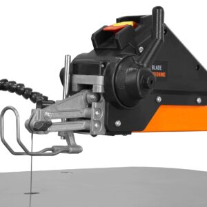 WEN LL2156 21-Inch 1.6-Amp Variable Speed Parallel Arm Scroll Saw with Extra-Large Dual-Bevel Steel Table, Black Orange