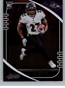 2020 panini absolute #141 j.k. dobbins rc rookie baltimore ravens nfl football trading card