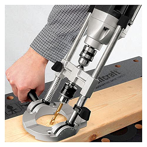 Acrux7 Multi-Angle Drill Guide with Chuck, Drill Press Stand, Adjustable Angle Drill Holder Guide, Stand Drill Guide Attachment for 1/4 In and 3/8 In Drills