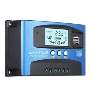 100a mppt 36v/48v/60v solar charge controller with lcd display, multiple load control modes dual usb mppt multi-function lcd displays solar charge controller