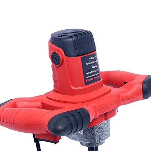 YaeKoo 1800W Handheld Electric Cement Mixer Adjustable Speed 6 Speed 110V for Mortars Concretes Grouts Hand Held Plaster Cement Mixer Stirring Tool